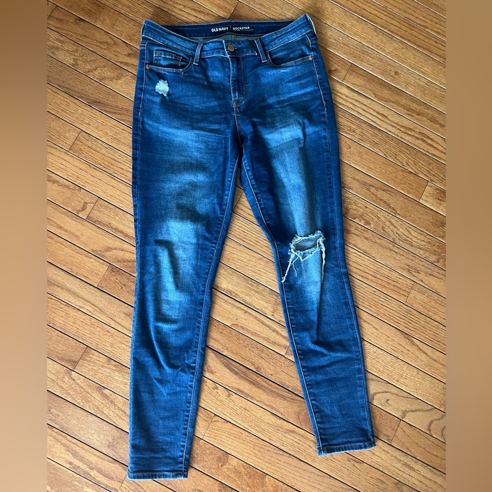 Old Navy Rockstar Mid-Rise Distressed Jeans